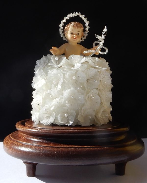 Redoma c/ Menino Jesus de Saias em escama de peixe