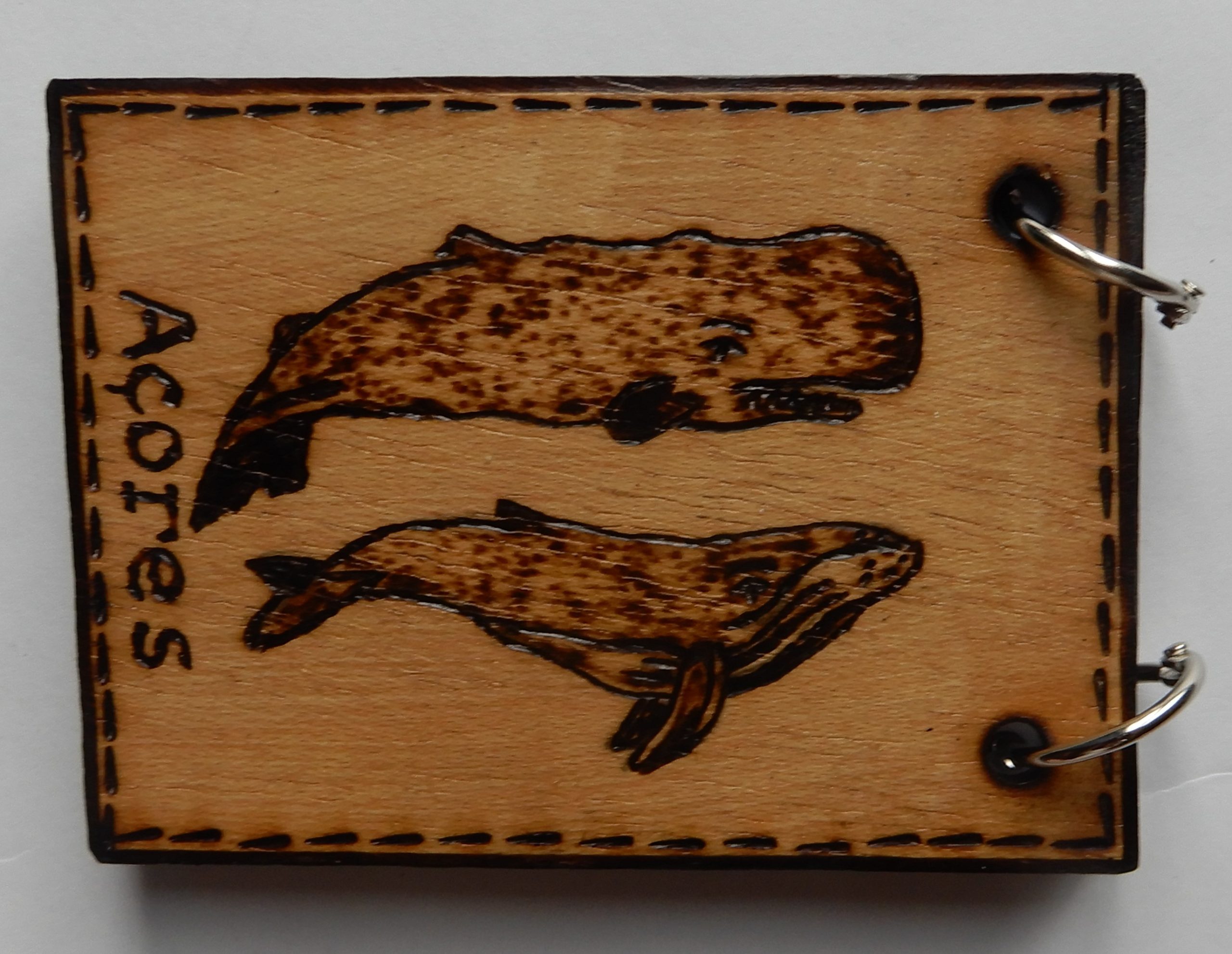 Mini caderno de argolas Tema Baleias