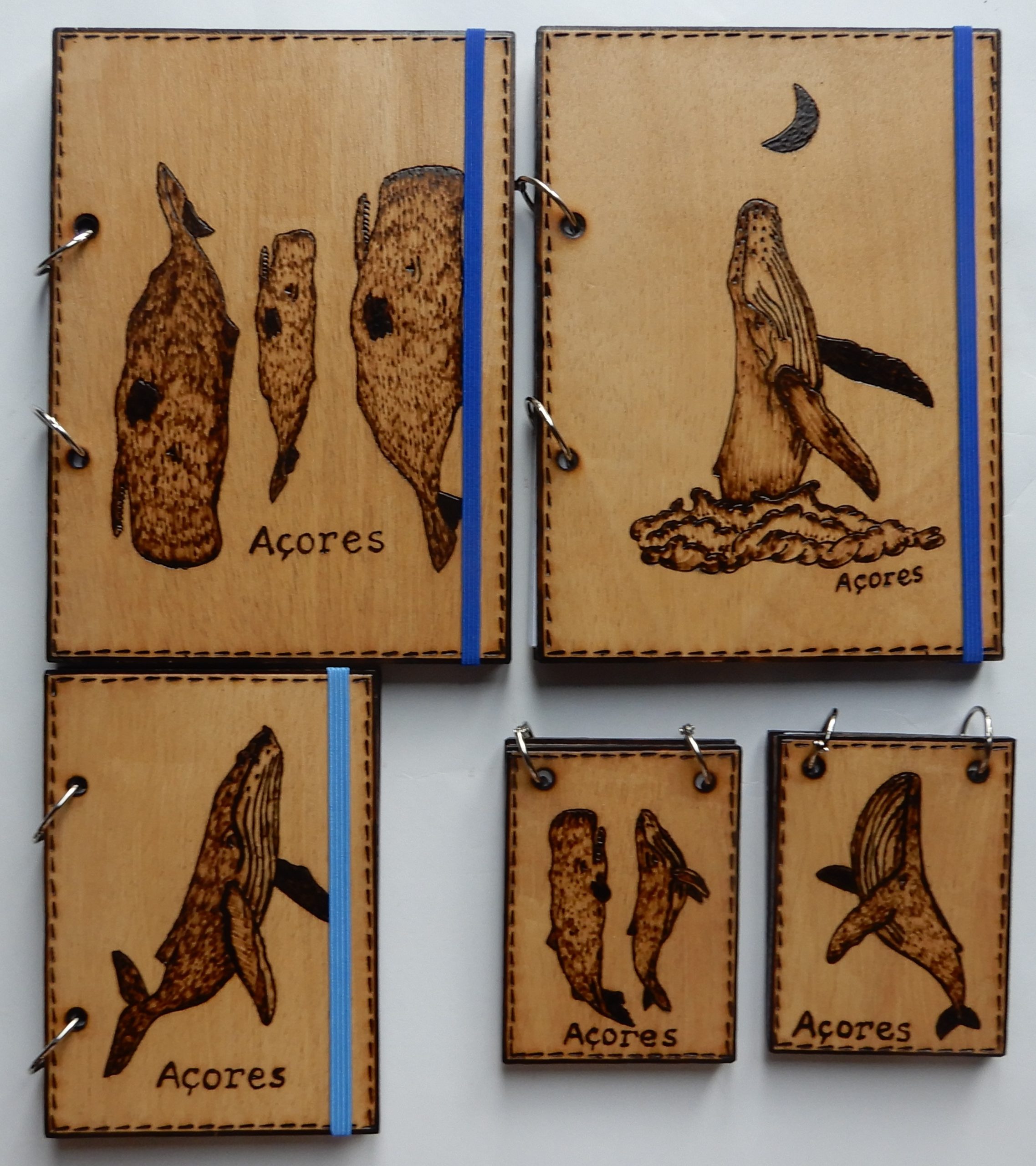 Mini caderno de argolas Tema Baleias