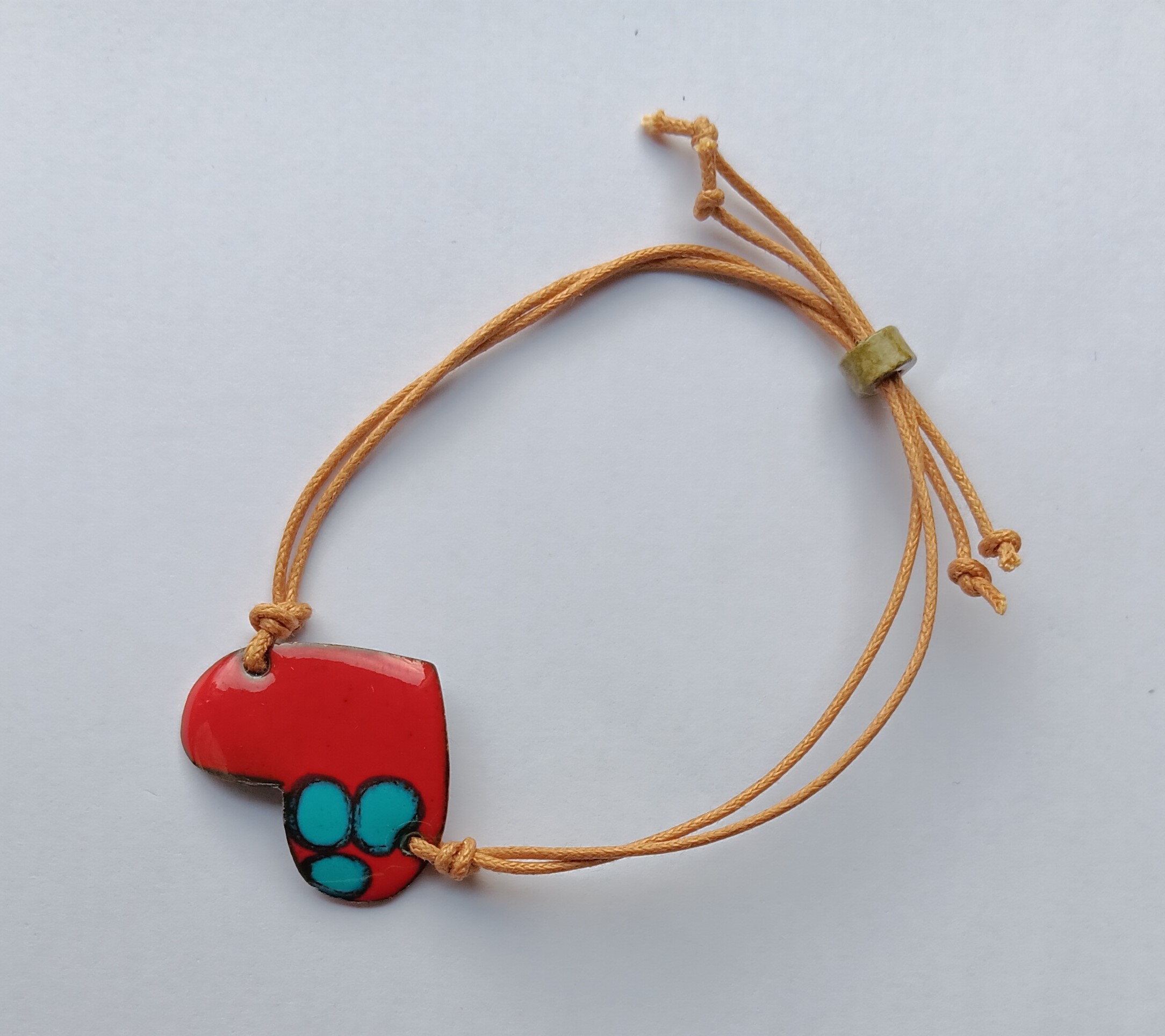 Pulseira c/aplicação em cobre Coração