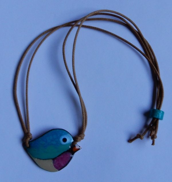 Pulseira c/pássaro em cobre vermelho
