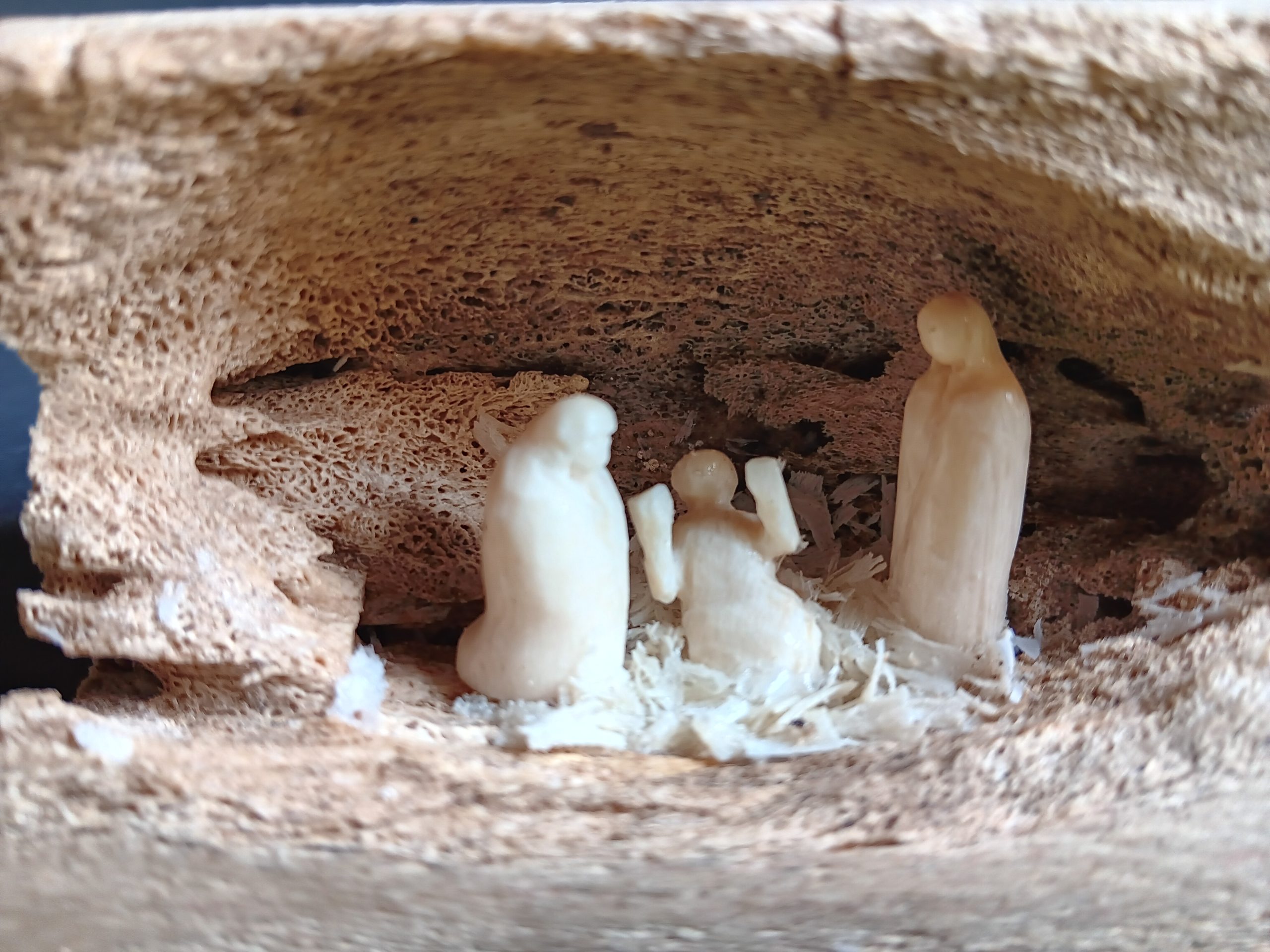 Natividade em osso de Cachalote