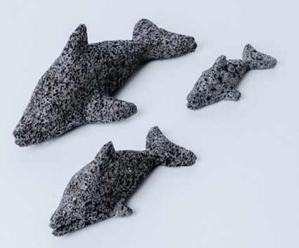 Golfinho em basalto 7cm